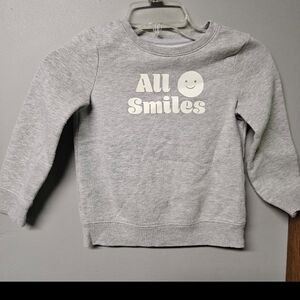 Cat & Jack Gray 'All Smiles' Sweatshirt